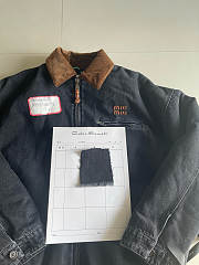 Kitlife Miu Miu Men Black Denim Blouson Jacket  - 3