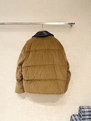 Kitlife Miu Miu Corduroy And Nappa Leather Down Jacket Beige - 6