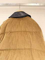 Kitlife Miu Miu Corduroy And Nappa Leather Down Jacket Beige - 5