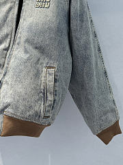 Kitlife Miu Miu Navy Blue Denim Blouson Jacket - 5