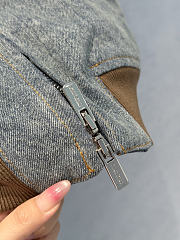 Kitlife Miu Miu Navy Blue Denim Blouson Jacket - 2