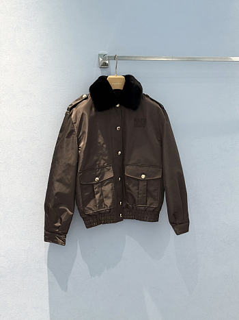 Kitlife Miu Miu Coffee Technical Gazar Blouson Jacket