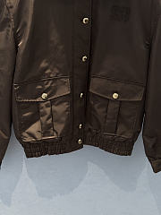 Kitlife Miu Miu Coffee Technical Gazar Blouson Jacket - 5