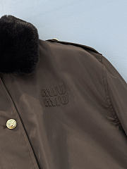 Kitlife Miu Miu Coffee Technical Gazar Blouson Jacket - 3