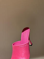 Kitlife Gucci Women's Slide Sandals Fuchsia Satin  - 6