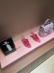 Kitlife Gucci Women's Slide Sandals Fuchsia Satin  - 2