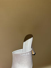 Kitlife Gucci Women's Slide Sandals Light Blue Satin  - 5