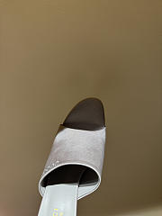 Kitlife Gucci Women's Slide Sandals Light Blue Satin  - 6