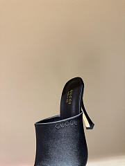 Kitlife Gucci Women's Slide Sandals Black Satin  - 2