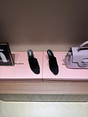 Kitlife Gucci Women's Slide Sandals Black Satin  - 5