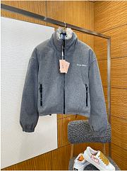 Kitlife Miu Miu Fleece Down Jacket Grey - 1