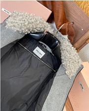 Kitlife Miu Miu Fleece Down Jacket Grey - 5