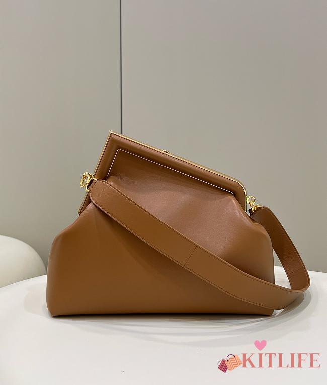 Kitlife Fendi First Bag Brown 32.5x15x23.5cm - 1