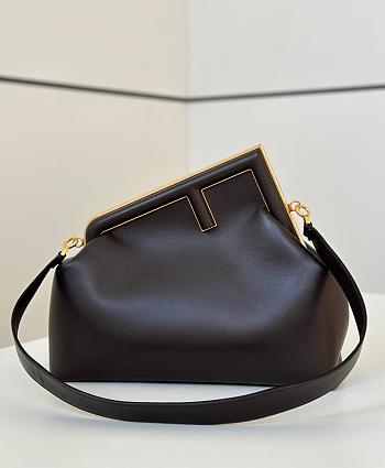 Kitlife Fendi First Bag Dark Brown 32.5x15x23.5cm