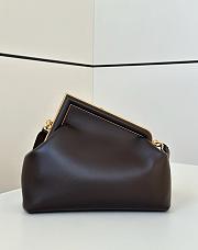 Kitlife Fendi First Bag Dark Brown 32.5x15x23.5cm - 4