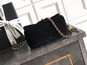 Kitlife Chanel 25B Black Velvet Bag With Rhinestone Balls AS1786 18cm  - 6