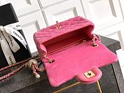 Kitlife Chanel 25B Pink Velvet Bag With Rhinestone Balls AS1786 18cm - 6
