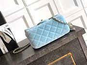 Kitlife Chanel 25B Blue Velvet Bag With Rhinestone Balls AS1786 18cm - 6