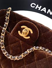 Kitlife Chanel 25B Brown Velvet Bag With Rhinestone Balls AS1786 18cm  - 3
