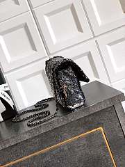 Kitlife Chanel 25B CF Black Dense Sequins Beaded Bag 20cm - 2