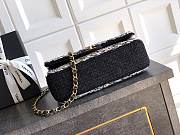 Kitlife Chanel 25k Woven Tweed Handle Bag Black & White 25cm - 2
