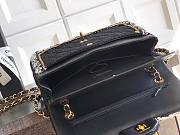 Kitlife Chanel 25k Woven Tweed Handle Bag Black & White 25cm - 3