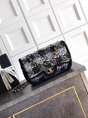 Kitlife Chanel 25N CF Tweed Bag Black & Grey AS5686 26cm - 1
