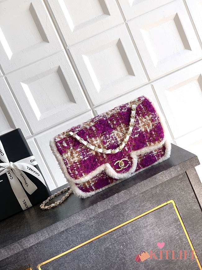 Kitlife Chanel 25N CF Tweed Bag Pink AS5686 26cm  - 1