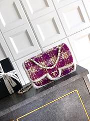 Kitlife Chanel 25N CF Tweed Bag Pink AS5686 26cm  - 1