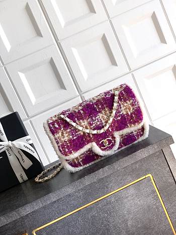 Kitlife Chanel 25N CF Tweed Bag Pink AS5686 26cm 