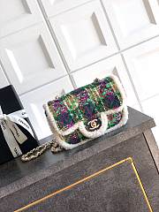 Kitlife Chanel 25N CF Tweed Bag Green AS5686 26cm  - 1