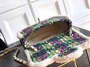 Kitlife Chanel 25N CF Tweed Bag Green AS5686 26cm  - 6
