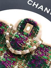 Kitlife Chanel 25N CF Tweed Bag Green AS5686 26cm  - 2