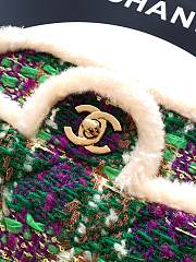 Kitlife Chanel 25N CF Tweed Bag Green AS5686 26cm  - 4