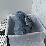 Kitlife Chanel Large Flap-top Handbag Blue Denim AS5734  24x35x10cm - 6