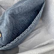 Kitlife Chanel Large Flap-top Handbag Blue Denim AS5734  24x35x10cm - 2