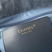 Kitlife Chanel Large Flap-top Handbag Blue Denim AS5734  24x35x10cm - 3