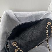 Kitlife Chanel Large Flap-top Handbag Black Denim AS5734 24x35x10cm  - 6