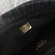 Kitlife Chanel Large Flap-top Handbag Black Denim AS5734 24x35x10cm  - 4