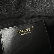 Kitlife Chanel Large Flap-top Handbag Black Denim AS5734 24x35x10cm  - 3