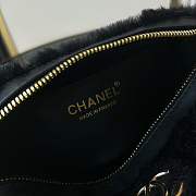 Kitlife Chanel Mini Handle Bowling Ball Classic Quilted Flap Bag Black 18.5x11.5x10cm - 6