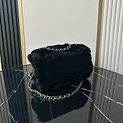 Kitlife Chanel Mini Handle Bowling Ball Classic Quilted Flap Bag Black 18.5x11.5x10cm - 4