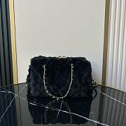 Kitlife Chanel Mini Handle Bowling Ball Classic Quilted Flap Bag Black 18.5x11.5x10cm - 5