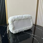 Kitlife Chanel Mini Handle Bowling Ball Classic Quilted Flap Bag White 18.5x11.5x10cm  - 5