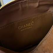 Kitlife Chanel Mini Handle Bowling Ball Classic Quilted Flap Bag Brown 18.5x11.5x10cm - 5