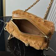 Kitlife Chanel Mini Handle Bowling Ball Classic Quilted Flap Bag Brown 18.5x11.5x10cm - 3