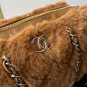 Kitlife Chanel Mini Handle Bowling Ball Classic Quilted Flap Bag Brown 18.5x11.5x10cm - 2