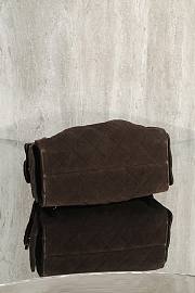 Kitlife Chanel 25s Drawstring Bucket Hobo Bag Dark Brown Suede Leather 20x22x12.5cm  - 3