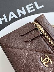 Kitlife Chanel 25 Quilted Vanity Bag Dark Brown AP4936 17x19.5x5cm  - 2
