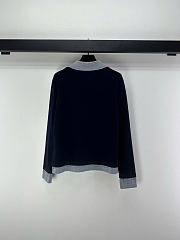 Kitlife Chanel Blocked Collared Knit Long-Sleeve Top - 6